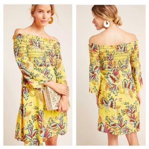 Anthropologie Farm Rio Bria Smocked Mini Dress
